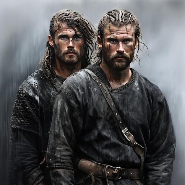 Irmãos Viking gerados por IA