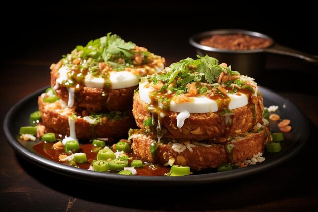 Foto irresistible dabeli tikki la mejor fotografía de dabeli