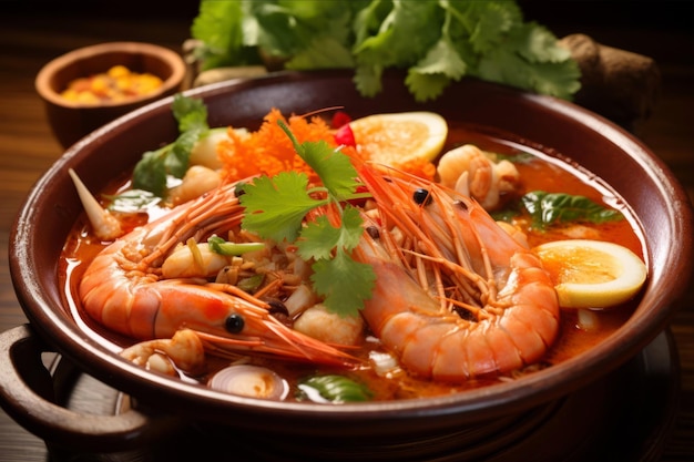 Foto los irresistibles sabores de tom yum kung thai son una especia para el paladar