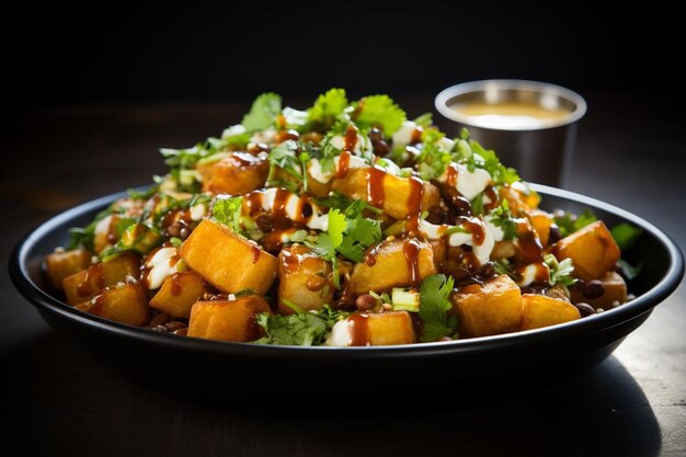 Irresistível Mumbai Aloo Chaat Aloo chaat ou Alu chat é uma imagem popular de comida de rua