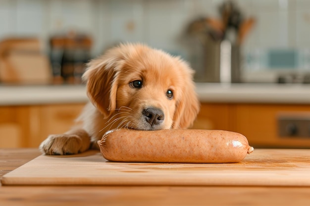 Foto irresistivelmente bonito canino golden retrievers salsicha quest