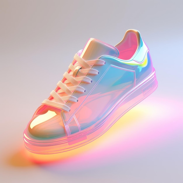 Irridescent Glass Light Up Sneakers 3D-Modell