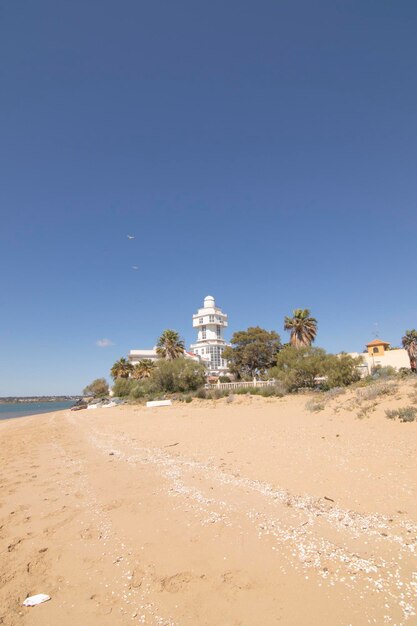 Isla Cristina Huelva Espanha O impressionante farol da cidade Muito visitado por turistas