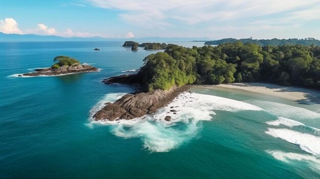 Foto la isla se encuentra en la costa norte