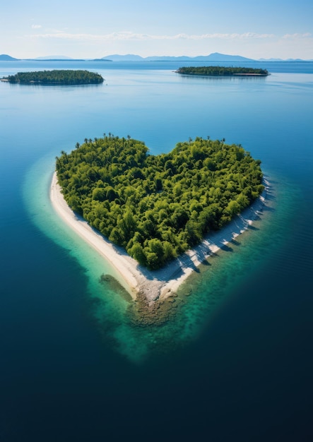 una isla en forma de corazón