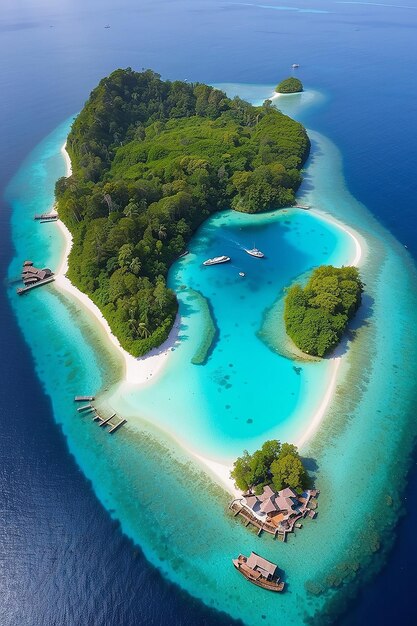 La isla de las Maldivas
