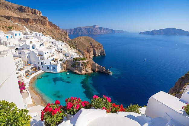 La isla de Santorini, Grecia