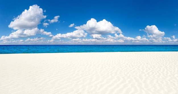 Isla tropical de Maldivas con playa de arena blanca y mar.
