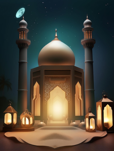 islámico eid al fitr banner diseño contemporáneo