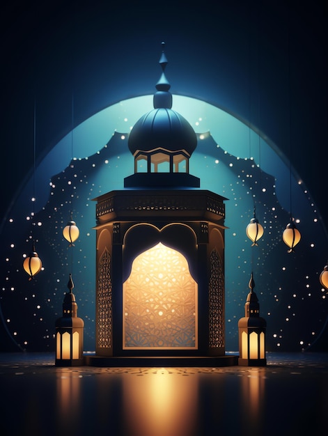 islámico eid al fitr banner diseño contemporáneo