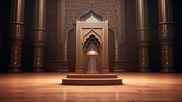 islâmico ramadan pódio de luxo imagem muito única