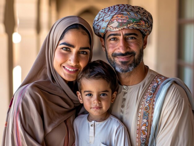 Foto islamische familienfoto