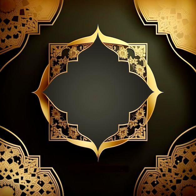 Islamische Grüße Ramadan Kareem Kartendesign Hintergrund mit schönem Gold