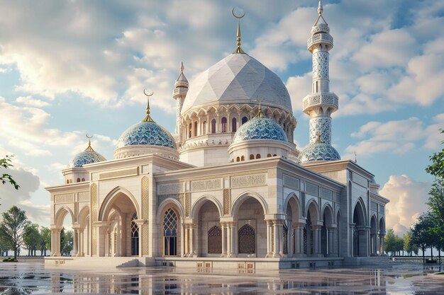 Foto islamische moschee-architektur, die mit generativer ki erstellt wurde