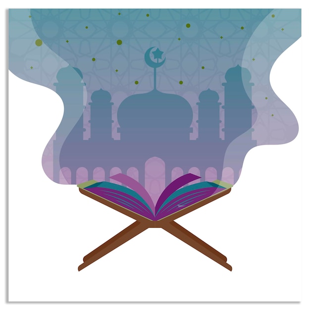 islamischer heiliger Al-Qur'an-Vektor