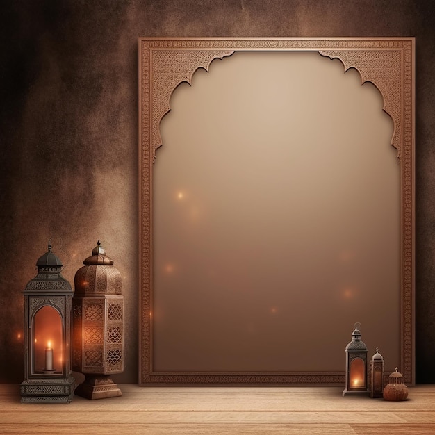 Islamischer Hintergrund mit leerem Kopierraum, gut für ein besonderes Ereignis wie Ramadan oder Eid Alfitr