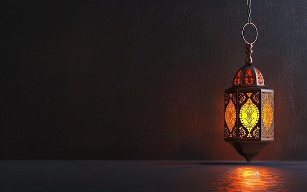 Islamischer Lanternentwurf für den Ramadan mit Kopierplatz