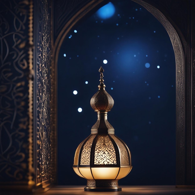 Islamischer Luxus dunkelblauer Hintergrund