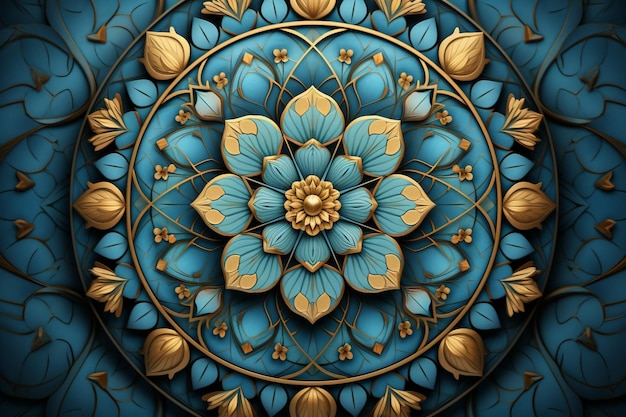 Islamischer Mandala-Stil Eid al-Adha-Festival-Hintergrund