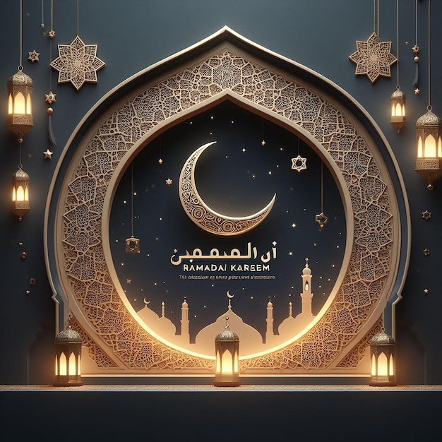 Islamischer Rahmen Ramadan Kareem Bogen