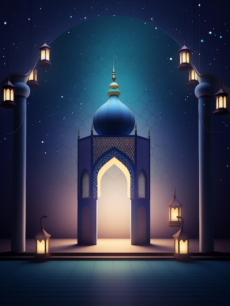 Islamisches Eid al-Fitr-Banner im zeitgenössischen Design