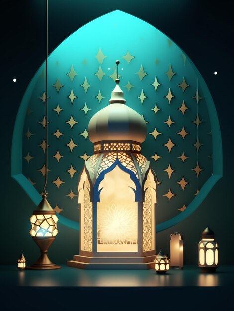 Islamisches Eid al-Fitr-Banner im zeitgenössischen Design