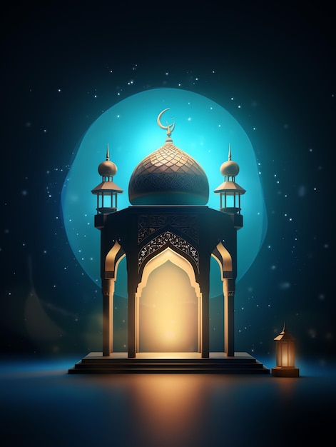 Islamisches Eid al-Fitr-Banner im zeitgenössischen Design