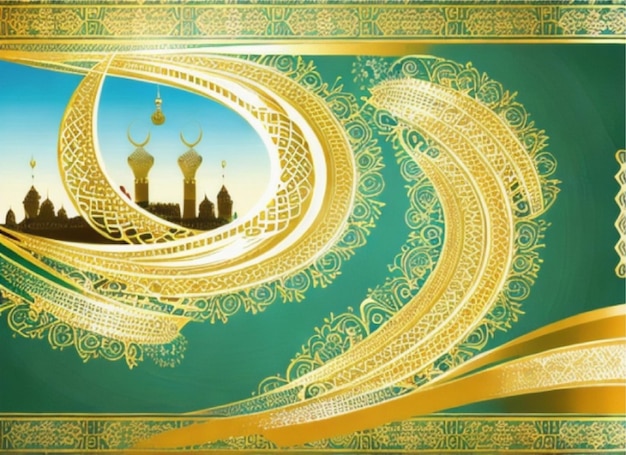 Islamisches Eid-Mubarak-Bild Eid-Bild 2023 islamisches Grußbild