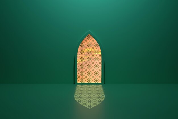 Islamisches hintergrundmuster für ramadan und eid gruß 3d illustration