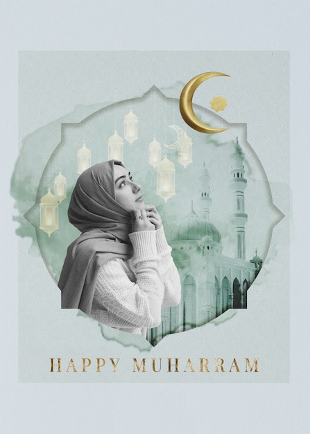 Islamisches Neujahrskollage-Design