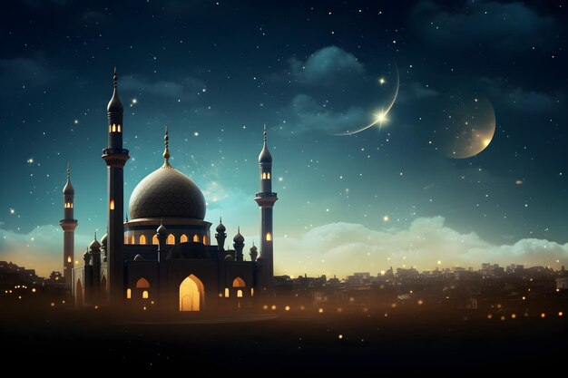 Islamisches Thema für Ramadan- und Eid-Feiern als Hintergrund