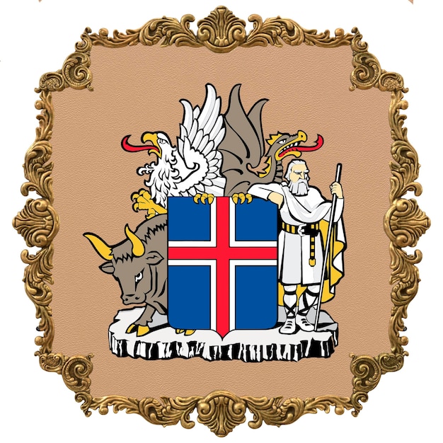 Islandia emblema nacional día de la independencia nacional