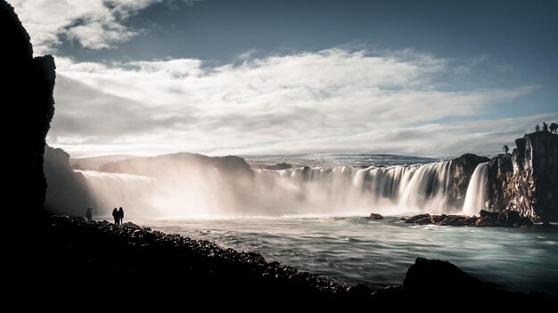 Foto islândia godafoss luz dourada