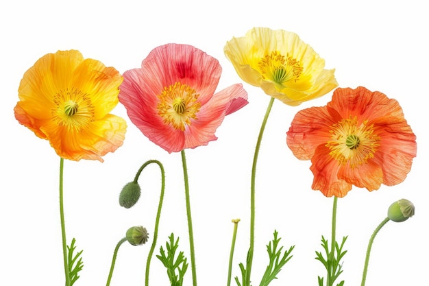 Islandia Poppy foto en fondo blanco aislado ar 32 v 6 ID de trabajo 17265692b45344deaa00db9b60436432