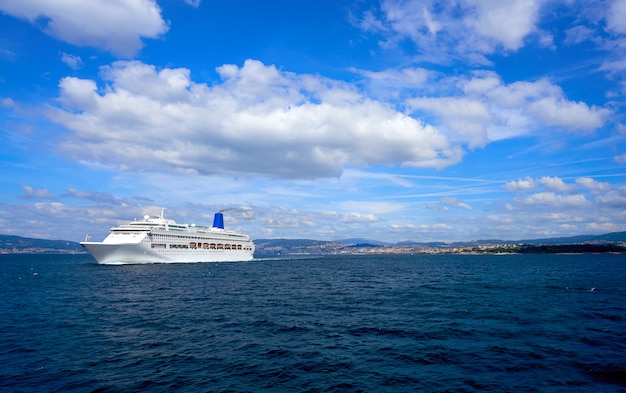 Islas Cies-Inselansicht vom Meer von Vigo Spanien