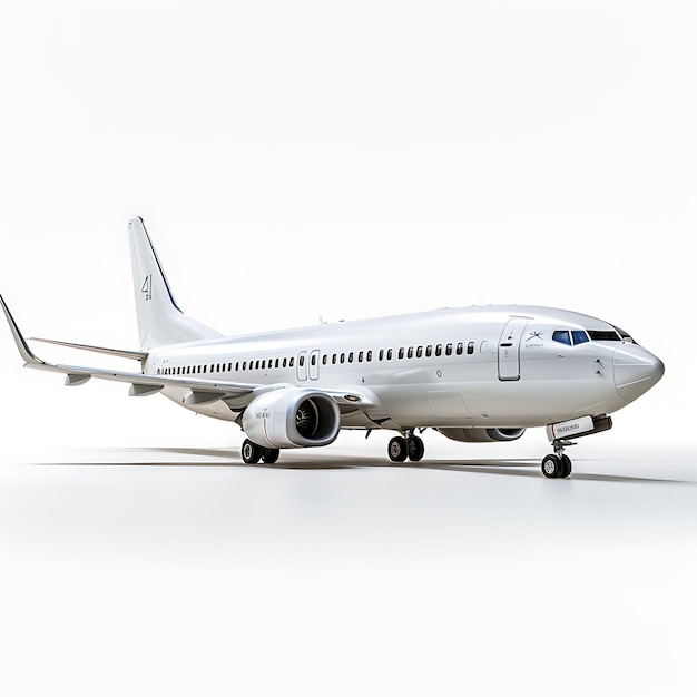 Isolado de Boeing 737 600 1995 Narrow Body Jet Airliner em White Backgr em White BG Blank Clean