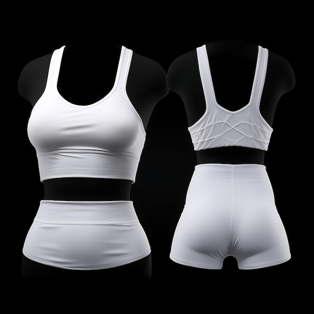 Isolado de Cotton Sleep Bra e Boxer Set Soft Cotton Fabric Elastic Wa 3D Design Concept Ideas