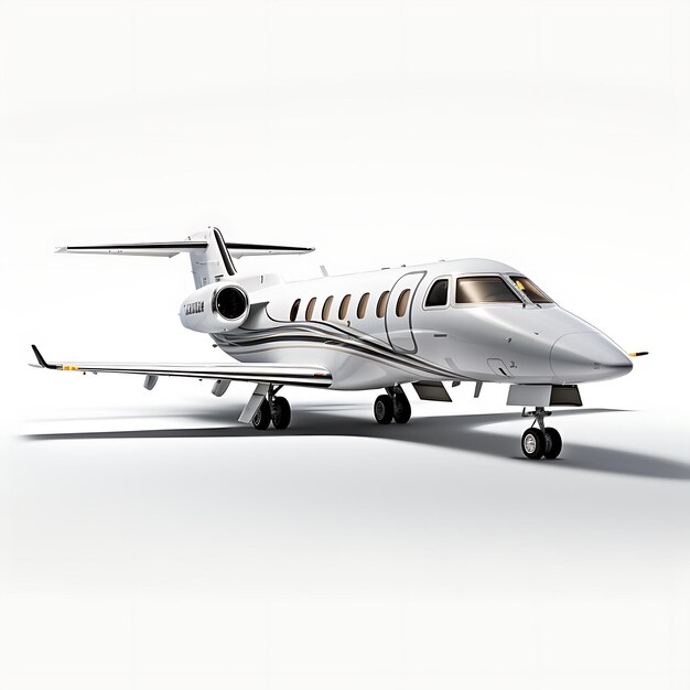 Isolado de Embraer Phenom 300 2009 Jet muito leve em fundo branco v em branco BG Blank Clean