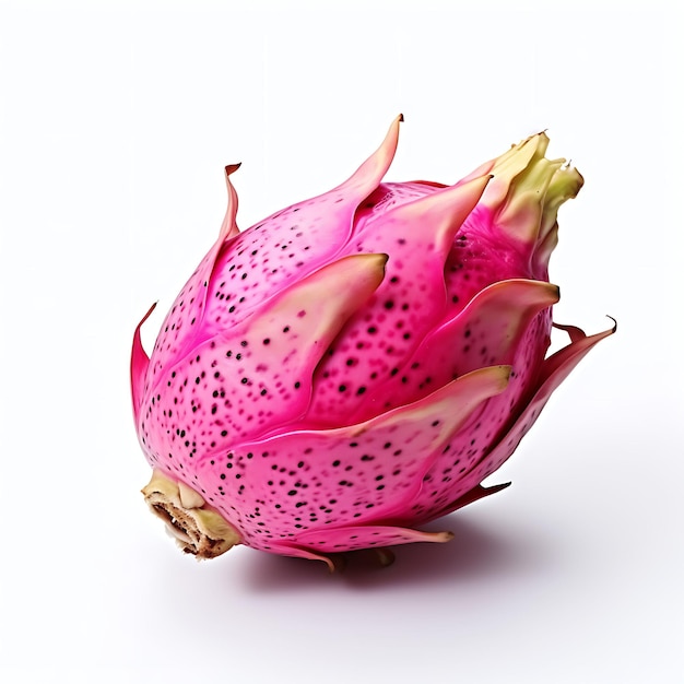 Isolado de fruta de dragão, uma fruta tropical e vibrante com I em sessão de fotos de fundo branco