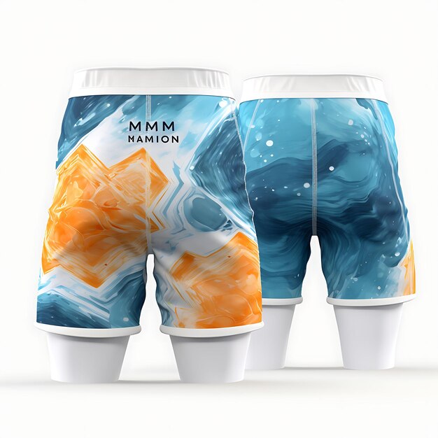 Foto isolado de masters water polo para homens jammer swim suit style com polyb 3d swim suit design em branco