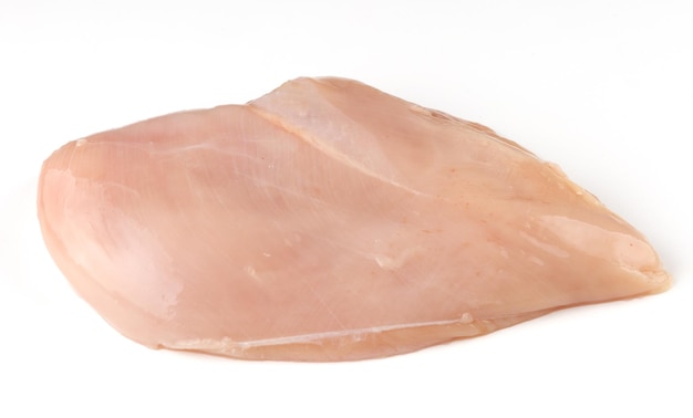 Foto isolado de peito de filé de frango fresco carne de frango cru