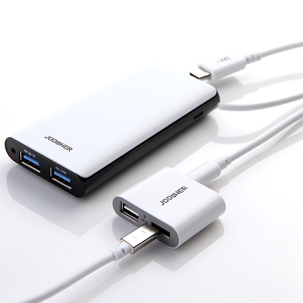 Isolado do Anker Powercore 10000 Shot isolado do Compact Power B em fundo branco Limpo