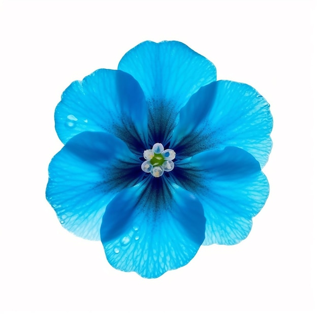 Foto isolamento de mini flor azul