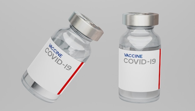 Isolamento de vacinas 3D Vacinação contra coronavírus Covid19