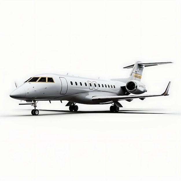 Isoliert von Embraer Legacy 650 2010 Large Business Jet auf weißem Hintergrund auf weißem BG Leer sauber