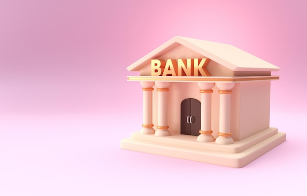 Isolierte 3D-Bank 3D-Darstellung