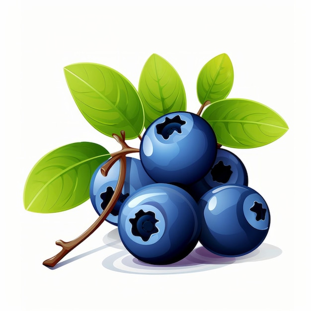 Isolierte Bilberry auf weißem Hintergrund