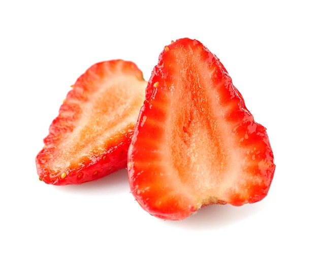 Isolierte Erdbeeren auf Weiß