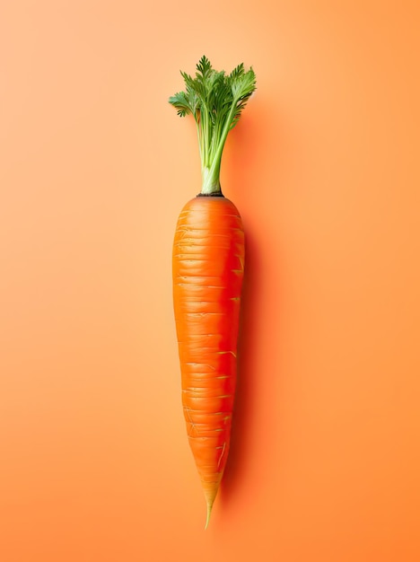 Isolierte Frucht auf farbverlaufsfarbenem Hintergrund Karotte