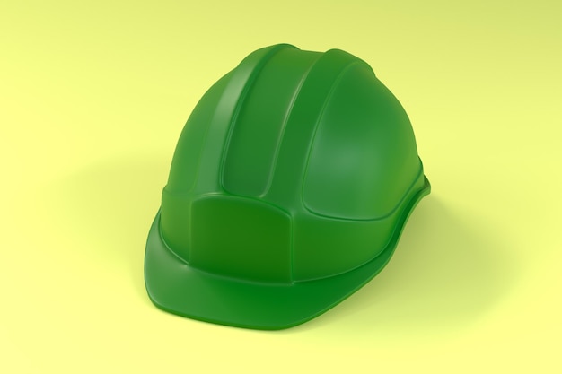 Isolierte grüne Helmillustration 3D-Rendering